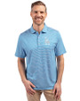 Los Angeles Dodgers Cutter & Buck Forge Eco Double Stripe Stretch Recycled Mens Polo Digital/White Front