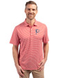 Pittsburgh Pirates Stars & Stripes Cutter & Buck Forge Eco Double Stripe Stretch Recycled Mens Polo Red/White Front