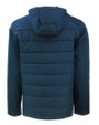 Boston Red Sox Cutter & Buck Evoke Hybrid Eco Softshell Recycled Full Zip Mens Big & Tall Hooded Jacket Navy Blue Mannequin Back