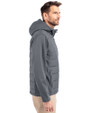 Los Angeles Dodgers Cutter & Buck Evoke Hybrid Eco Softshell Recycled Full Zip Mens Big & Tall Hooded Jacket Elemental Grey Side