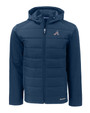 Atlanta Braves Stars & Stripes Cutter & Buck Evoke Hybrid Eco Softshell Recycled Full Zip Mens Big & Tall Hooded Jacket NVBU_MANN_HG 1