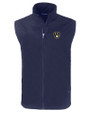 Milwaukee Brewers Cutter & Buck Charter Eco Full-Zip Mens Big & Tall Vest Navy Blue Mannequin