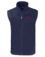 Cleveland Guardians - Cutter & Buck Charter Eco Full-Zip Mens Big & Tall Vest Navy Blue Mannequin