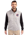Chicago Cubs Cutter & Buck Charter Eco Full-Zip Mens Big & Tall Vest Polished Medium Gray Front