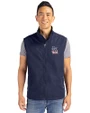 St. Louis Cardinals Stars & Stripes Cutter & Buck Charter Eco Full-Zip Mens Big & Tall Vest Navy Blue Front