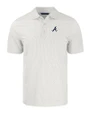 Atlanta Braves Cutter & Buck Pike Eco Symmetry Print Stretch Recycled Mens Big & Tall Polo White/Polished Mannequin