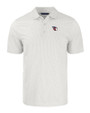 Cleveland Guardians Cutter & Buck Pike Eco Symmetry Print Stretch Recycled Mens Big & Tall Polo White/Polished Mannequin