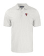 New York Mets Cutter & Buck Pike Eco Symmetry Print Stretch Recycled Mens Big & Tall Polo White/Polished Mannequin
