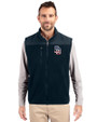 San Diego Padres Stars & Stripes Cutter & Buck Cascade Eco Sherpa Mens Big and Tall Fleece Vest Navy Blue Front