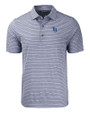 Tampa Bay Rays Cutter & Buck Forge Recycled Heather Stripe Four-Way Stretch Mens Big & Tall Polo Navy Blue Heather Mannequin