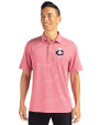 Minnesota Twins Cutter & Buck Forge Eco Heather Stripe Stretch Recycled Mens Big & Tall Polo Cardinal Red Heather Front