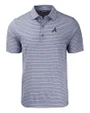 Atlanta Braves Cutter & Buck Forge Eco Heather Stripe Stretch Recycled Mens Big & Tall Polo Navy Blue Heather Mannequin