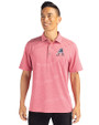 Arizona Diamondbacks Stars & Stripes Cutter & Buck Forge Recycled Heather Stripe Four-Way Stretch Mens Big & Tall Polo Cardinal Red Heather Front