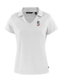 Seattle Mariners Stars & Stripes Cutter & Buck Daybreak Eco Recycled Womens V-neck Polo White Mannequin