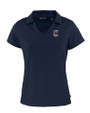 Cleveland Guardians Stars & Stripes Cutter & Buck Daybreak Eco Recycled Womens V-neck Polo Navy Blue Mannequin