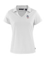 St. Louis Cardinals Stars & Stripes Cutter & Buck Daybreak Eco Recycled Womens V-neck Polo White Mannequin