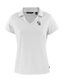 Colorado Rockies Stars & Stripes Cutter & Buck Daybreak Eco Recycled Womens V-neck Polo White Mannequin