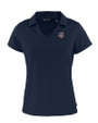 Minnesota Twins Stars & Stripes Cutter & Buck Daybreak Eco Recycled Womens V-neck Polo Navy Blue Mannequin