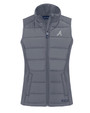 Atlanta Braves Cutter & Buck Evoke Hybrid Eco Softshell Recycled Womens Full Zip Vest EG_MANN_HG 1