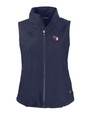 Cleveland Guardians Cutter & Buck Charter Eco Full-Zip Womens Vest NVBU_MANN_HG 1