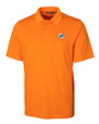 Miami Dolphins Cutter & Buck Forge Stretch Mens Polo Orange Burst Mannequin