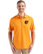 Baltimore Orioles Cutter & Buck Forge Eco Stretch Recycled Mens Polo Orange Burst Front