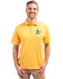 Athletics Cutter & Buck Forge Eco Stretch Recycled Mens Polo College Gold Heather Front