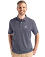 Los Angeles Angels Stars & Stripes Cutter & Buck Pike Eco Symmetry Print Stretch Recycled Mens Polo Navy Blue/White Front