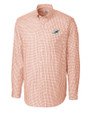 Miami Dolphins Cutter & Buck Mens Long Sleeve Epic Easy Care Tattersall Tennessee Orange Mannequin