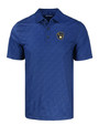 Milwaukee Brewers Cutter & Buck Pike Eco Pebble Print Stretch Recycled Mens Polo NVBU_MANN_HG 1