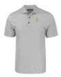 San Diego Padres Cutter & Buck Pike Eco Tonal Geo Print Stretch Recycled Mens Polo Elemental Grey Mannequin