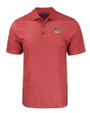New York Mets Stars & Stripes Cutter & Buck Pike Eco Tonal Geo Print Stretch Recycled Mens Polo Cardinal Red Mannequin