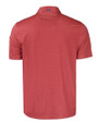 Miami Marlins Stars & Stripes Cutter & Buck Pike Eco Tonal Geo Print Stretch Recycled Mens Polo Cardinal Red Mannequin Back