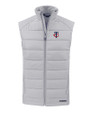 Minnesota Twins Cutter & Buck Evoke Hybrid Softshell Recycled Mens Full Zip Vest CONCRETE Mannequin