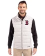 Boston Red Sox Cutter & Buck Evoke Hybrid Softshell Recycled Mens Full Zip Vest CONCRETE Front