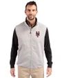 New York Mets Cutter & Buck Charter Eco Recycled Mens Full-Zip Vest Polished Medium Gray Front