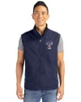 Texas Rangers Stars & Stripes Cutter & Buck Charter Recycled Packable Mens Full Zip Vest Navy Blue Front