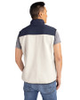 Toronto Blue Jays Cutter & Buck Cascade Eco Fleece Mens Vest Shell/Navy Blue Back