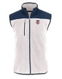 Minnesota Twins Cutter & Buck Cascade Eco Fleece Mens Vest Shell/Navy Blue Mannequin