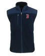 Boston Red Sox Cutter & Buck Cascade Eco Sherpa Fleece Mens Vest NVBU_MANN_HG 1