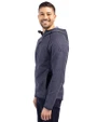 Seattle Mariners Cutter & Buck Mainsail Full Zip Hooded Mens Jacket Liberty Navy Heather Side 4
