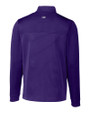 Minnesota Vikings Cutter & Buck Traverse Stretch Eco Stripe Quarter Zip Mens Pullover College Purple Mannequin Back