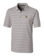 Minnesota Vikings Cutter & Buck Forge Epic Confidence Recycled Heathered Stripe Stretch Mens Polo Polished Medium Gray Mannequin