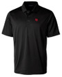 Nebraska Cornhuskers College Vault Cutter & Buck Prospect Eco Textured Stretch Recycled Mens Big & Tall Polo Black Mannequin