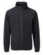 Nebraska Cornhuskers College Vault Cutter & Buck Charter Eco Knit Recycled Big & Tall Full-Zip Jacket Black Mannequin