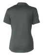 Nebraska Cornhuskers College Vault Cutter & Buck Prospect Eco Textured Stretch Recycled Womens Short Sleeve Polo Elemental Grey Mannequin Back