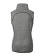 Nebraska Cornhuskers College Vault Cutter & Buck Mainsail Sweater Knit Womens Asymmetrical Vest Polished Heather Mannequin Back