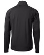 Nebraska Cornhuskers College Vault Cutter & Buck Adapt Eco Knit Hybrid Recycled Mens Quarter Zip Black Mannequin Back