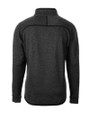 Nebraska Cornhuskers College Vault Cutter & Buck Mainsail Sweater-Knit Mens Half Zip Pullover Jacket Charcoal Heather Mannequin Back