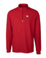 Nebraska Cornhuskers College Vault Cutter & Buck Traverse Stretch Eco Quarter Zip Mens Pullover Red Mannequin